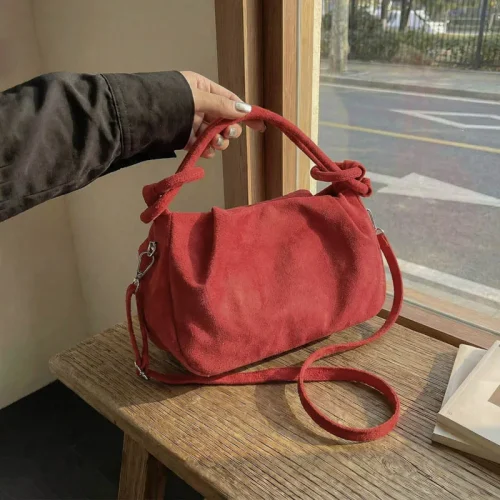 Retro Suede Crossbody Bag New Women Casual Shoulder Bag Fashionable Everyday Purse Texture casual and versatile commuting bag